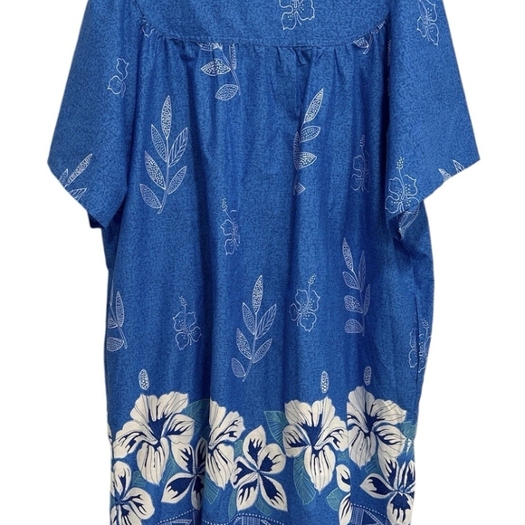Anthony Richards Blue and White Floral Pajama Dress - Picture 5 of 6